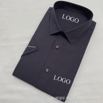 CVC male shirts short sleeve customs logo